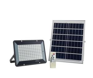 OPTEX ELECTRONIQUE Projecteur LED solaire rechargeable avec panneau déporté et télécommande, 360 Leds, IP67, 1500 lumens