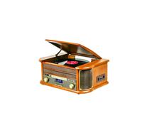 OPTEX Platine Vinyle Vintage Bois Vernis 1 Port USB Rétro Tourne Disque