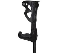 Opti Confort Premium Béquilles Médicales pour Adultes - 1 paquet de 2 unités - Poignées Ergonomiques avec Coussinets - Capacité de Réglage Unique - Noir - Cannes Anglaises Ergo