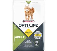 VERSELE LAGA - Croquettes Chat Opti Life Adult - Nourriture pour Chat Adulte - sans Céréales - Au Poulet - 2,5 kg