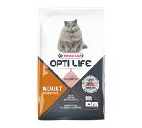VERSELE LAGA - Croquettes Chat Opti Life Sensitive - Nourriture pour Chat Adulte sans Céréales - Au Saumon - 7,5 kg