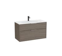 Optica unik 2 tiroirs et lavabo porcelaine 1000 mm chêne foncé - ROCA A852454537