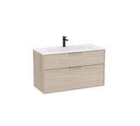 Optica unik 2 tiroirs et lavabo porcelaine 1000 mm frêne clair - ROCA A852454541