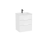 Optica unik 3 tiroirs et lavabo porcelaine 600 mm blanc mat - ROCA A852456509