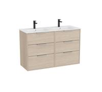 Optica unik 6 tiroirs et lavabo porcelaine 1200 mm frêne clair - ROCA A852458541