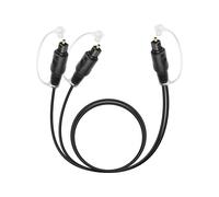 Optical Audio Cable 1 in 2 Outputs,Toslink Fiber Optic Cable 1 Plug to 2 Plugs for Home Theater,Blu-ray Player,Stereo System (mm,1m)