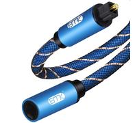 Optical Audio Extension Cable Male to Female Extension Cable Optical Cable Digital Audio Cable Toslink Extended Cable for TV,Amplifier,Soundbar,Soundbar (2m)