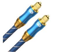 Optical Cable Digital Audio Toslink Optical Cable Spdif for Home Theater,Soundbar,TV,PS4,Xbox (3Ft/1M,Gold Plated Head Optical Cable)