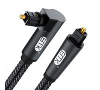 Optical Cable Digital Audio Toslink Optical Cable Spdif for Home Theater,Soundbar,TV,PS4,Xbox (5 m,90 Degree Optical Cable,Black)