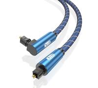 Optical Cable Optical Cable Digital Audio Toslink Spdif Fiber Optic Cable for Home Theater,Soundbar,TV,PS4,Xbox (2M,90 Degree Optical Cable,Blue)