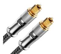 Optical Cable Optical Cable Digital Audio Toslink Spdif Fiber Optic Cable for Home Theater,Soundbar,TV,PS4,Xbox (1M,24K Gold Plated Toslink Optical Cable)