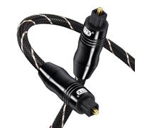 Optical Cable Optical Cable Digital Audio Toslink to Toslink Nylon Braided SPDIF Cables for Speaker,TV,DVD,Soundbar (2m)
