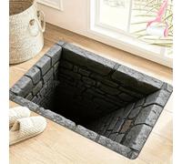 Optical Illusion 3D Rug, Fun Creatives 3D Hole Carpet for Decorative Floor Art, Non Slip Quick Dry Washable Soft Floor Mat for Home,Entryway,Living Room,Bedroom