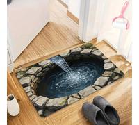 Optical Illusion 3D Rug, Fun Creatives 3D Hole Carpet for Decorative Floor Art, Non Slip Quick Dry Washable Soft Floor Mat for Home,Entryway,Living Room,Bedroom