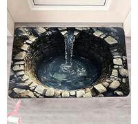 Optical Illusion 3D Rug, Fun Creatives 3D Hole Carpet for Decorative Floor Art, Non Slip Quick Dry Washable Soft Floor Mat for Home,Entryway,Living Room,Bedroom