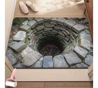 Optical Illusion 3D Rug, Fun Creatives 3D Hole Carpet for Decorative Floor Art, Non Slip Quick Dry Washable Soft Floor Mat for Home,Entryway,Living Room,Bedroom