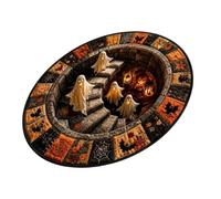 Optical Illusion Halloween Rug Haunted Optical Effect Abstract Carpet