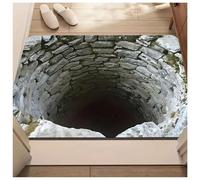 Optical Illusion Rug, 3D Rugs Optical Illusion Non-Slip Visual Trap Floor Mat for Indoor and Outdoor Use, Ideal for Doorway, Living Room, Bedroom and Porch Decor (#1,15.7 × 23.6 in)