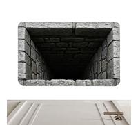 Optical Illusion Rug - 50×80×2cm 3D Hole Rug | Optical Hole, Quick Dry Non-Slip Carpet, 3D Door Mat for Entryway, Living Room, Bedroom, Hallways, Fun Home Decor, Birthday Holiday Party Gift