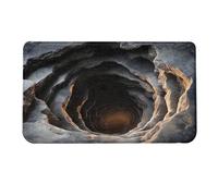 Optical Illusion Rug - 50x80cm Illusion Floor Mat | Crystal Velvet Carpet - 2D 3D Effect Rug for Indoor Outdoor Use Living Room Bedroom Kitchen Bathroom Or Entrance with Dirt Trapping Design