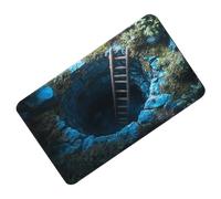 Optical Illusion Rug - Anti-Slip Rubber Foundation Engaging Cool Trap Carpet Non-Slip,3D Rugs - Engaging Illusion Design for Halloween Decorations Indoor Porch Entrance Kitchen Bathroom