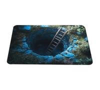 Optical Illusion Rug - Anti-Slip Rubber Foundation Engaging Cool Trap Carpet Non-Slip,3D Rugs - Engaging Illusion Design for Halloween Decorations Indoor Porch Entrance Kitchen Bathroom