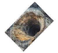 Optical Illusion Rug - Polyester Fiber | 3D Visual Carpet Non-Slip Mat | Quick-Dry Creative Decor for Entryway Living Room Birthday Holiday Party Entryway Living Room