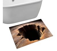 Optical Illusion Rug - Visual Effect Floor Mat for Living Room and Bedroom | Soft Polyester with Non Slip Backing, Geometric Depth Design Carpet for Home Office Decor