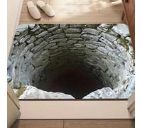 Optical Illusion Rugs, 3D Hole Rug, Non-Slip Optical Illusion Mat for Living Room/Entrance/Playroom (A,31.5 * 47.24in)