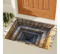 Optical Illusion Rugs, 3D Hole Rug, Non-Slip Optical Illusion Mat for Living Room/Entrance/Playroom (I,15.75 * 23.62in)