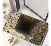 Optical Illusion Rugs, 3D Hole Rug, Non-Slip Optical Illusion Mat for Living Room/Entrance/Playroom (J,31.5 * 47.24in)