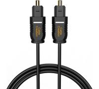 Optical Toslink To Toslink Cable,Gold Plated Digital Optical Cable For Home Theater,Soundbar,Tv,Ps4,Xbox,Vd/Cd Player,Game Console,Etc. Black/Od: 2.2mm