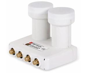 Opticum Monoblock Quad LNB - LMQP-04H (Astra/Hotbird) vergoldete Kontakte (Full HD, 3D)