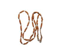 optiker-dietrich.de Cordon à lunettes en perles de bois marron et doré avec perles Modèle n°56