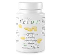 OPTIM DHAlg - Oméga 3 DHA Vegan 250 mg | Huile de microalgues Schizochytrium | 60 gélules | Sans poisson | Vegan Society | Cerveau & Vision complément alimentaire