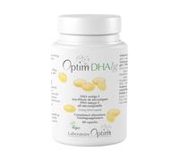 Optim DHAlg - Oméga 3 DHA Vegan 250 mg | Huile de microalgues Schizochytrium | 60 gélules | Sans poisson | Vegan Society | Cerveau & Vision