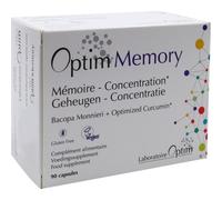 Optim Memory Bacopa Brahmi & Extrait De Curcuma Mémoire Et Concentration 90 Capsules