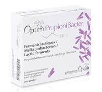 OPTIM Propionibacter Ferment lactique souche Propionibacterium - 20 gélules capsules pour Flore Intestinale Transit Dysbiose Producteur de propionate acide propionique