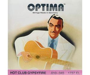 Optima Cordes Guitare Acoustique Hot Club Gypsyfire Jeu argenté avec boule 1737EL