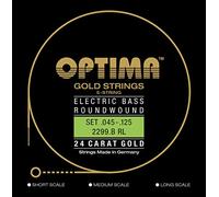Optima cordes pour basse électrique Gold Strings Round Wound Set 5-string reg-light 2299B