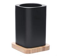 Optima - Hombre Gobelet en polyrésine et bois de bambou, Noir (HOM27)