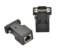 Optimal Shop VGA Extender adaptateur, une boutique Lot de 2 Vga15 broches mâle vers RJ45 adaptateur Extender over Cat5 Cat6 Ethnernet câble (19,8 m/20 m)