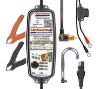 OptiMate 4 Quad Program Premium Chargeur de batterie au plomb et au lithium - Inclus plomb pour prise accessoire BMW
