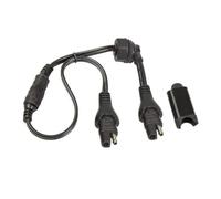 OptiMate Câble Passe-cloison SAE O-30 pour Sac réservoir/Bagage - Câble SAE vers SAE étanche avec Adaptateur DC 2,5 mm, 30 cm - pour Moto et Valise