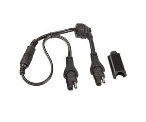 OptiMate Câble Passe-cloison SAE O-30 pour Sac réservoir/Bagage - Câble SAE vers SAE étanche avec Adaptateur DC 2,5 mm, 30 cm - pour Moto et Valise
