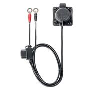 OptiMate Port de charge magnétique O-97P24 MagCode 24V - Connexion batterie à montage panneau avec fusible 15A & câble 100 cm - Pour chargeurs et véhicules 24V