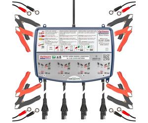 OptiMate TecMate Lithium 4s 0.8A Quad Bank, TM-484, Chargeur-Mainteneur-Récupérateur de Batterie étanche 2 x 12.8 V 0.8 A en 8 étapes