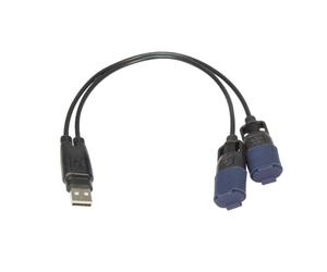 Optimate TecMate USB O-110, Répartiteur USB en Y, avec système de Connexion résistant aux intempéries Bleu