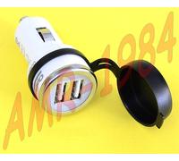 OPTIMATE USB O-106 Connecteur Adaptateur Allume-Cigare USB 2 Sorties U 4502106