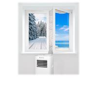 OPTIMEA KIT-FEN-4MISO Kit Fenêtre Isolant Universel, kit de calfeutrage pour clim mobile, tissu thermique chaud/froid, fenetre, porte-fenêtre, velux